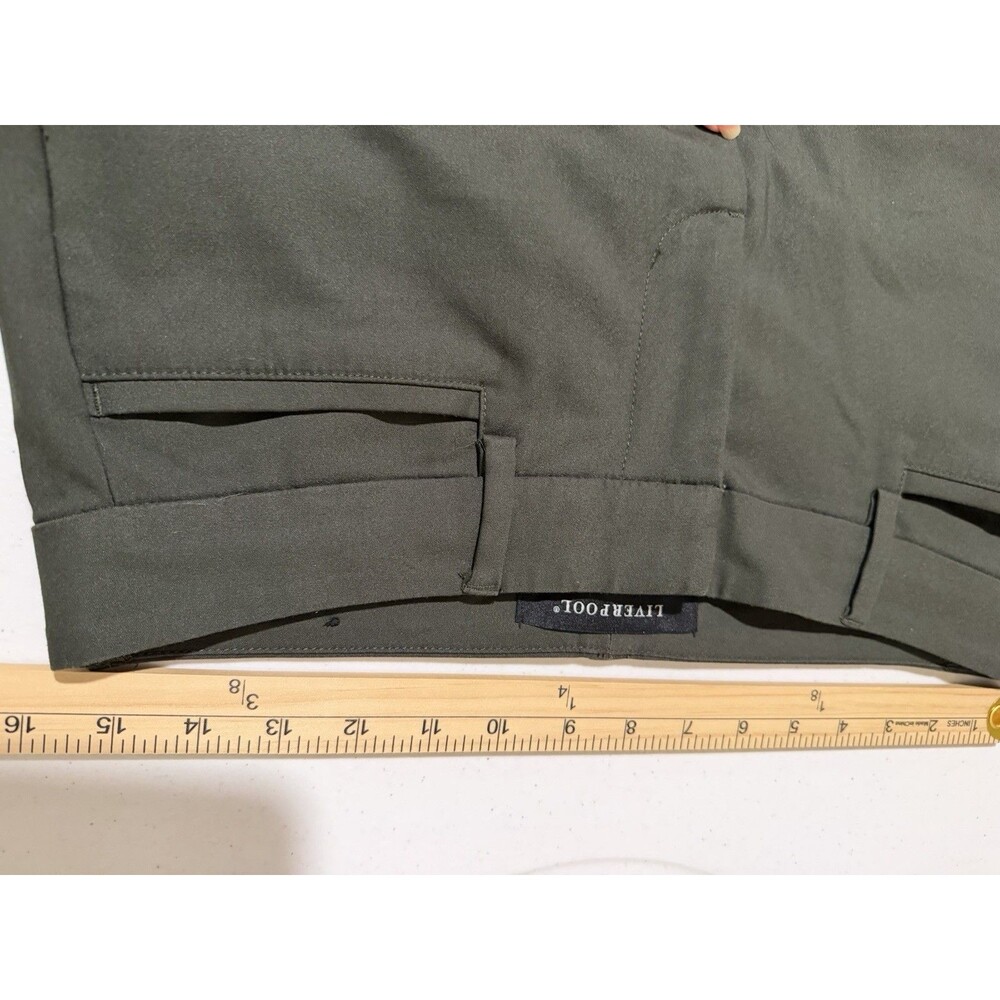 Liverpool Women’s Pants Size 6 Dark Olive Green Stretch Straight Leg Trouser - Picture 5 of 6